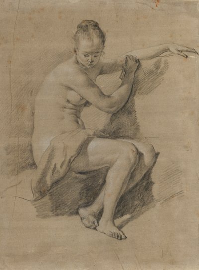Seated female nude, c.1660-70 by Adriaen van de Velde