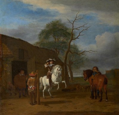 The Riding School by Adriaen van de Velde