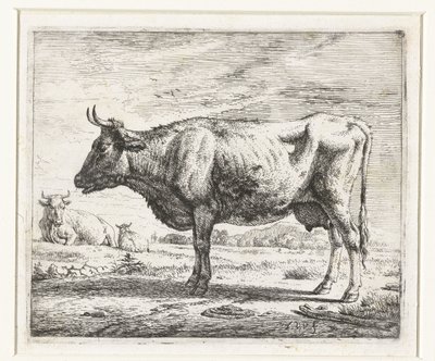 Two Cows and a Sheep (Various Animals) by Adriaen van de Velde