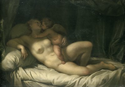 Amor Kissing Venus by Adriaen van der Werff (manner of)
