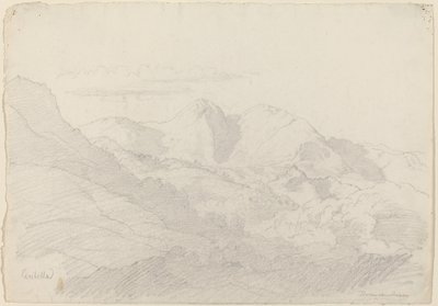 The Sabine Hills and Rocca Santo Stefano Seen from Civitella by Adrian Ludwig Richter