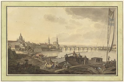 Dresden from the Banks of the Elbe River by Adrian Zingg