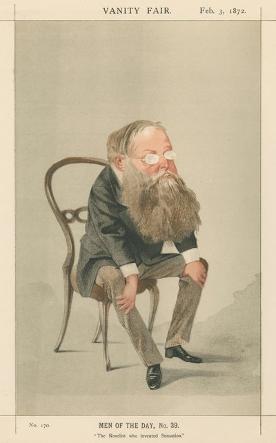 The Novelist who Invented Sensation, Wilkie Collins (Vanity Fair series) by Adriano Cecioni