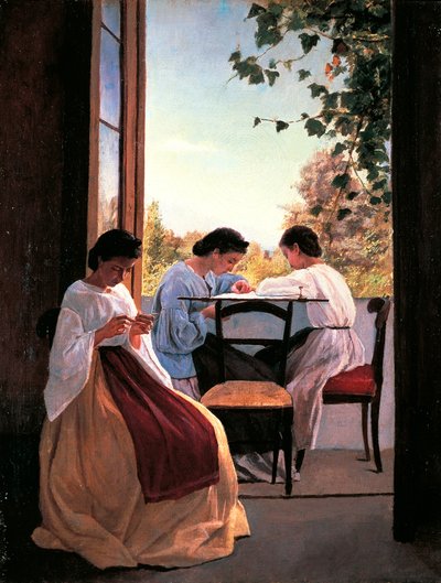 The Embroiderers (detail) by Adriano Cecioni