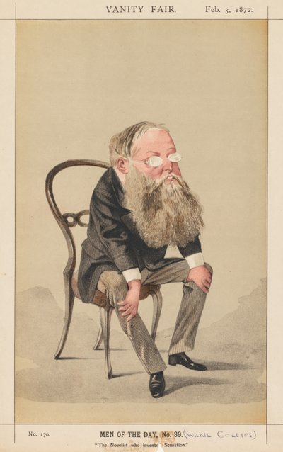 Vanity Fair: Men of the Day, No. 39 The Novelist who invented Sensation by Adriano Cecioni