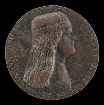 Ferdinand II of Aragon, died 1496, Prince of Capua and King of Naples 1495 [obverse], 1495-1496 by Adriano Fiorentino