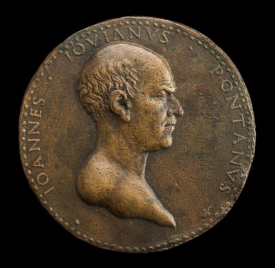 Giovanni Gioviano Pontano, Poet [obverse] by Adriano Fiorentino