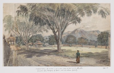 View of the Alun-Alun of a Village by Adrianus Johannes Bik