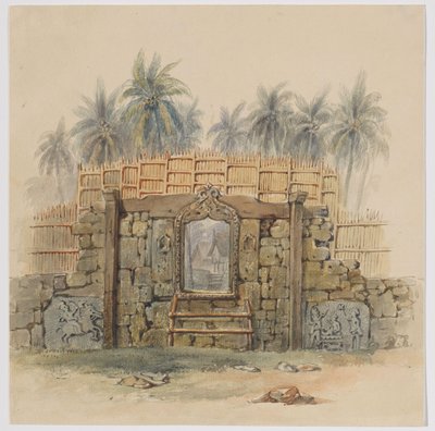 Coral Stone Wall with Framed Opening to the Village of Dula (Dullah), Dullah Island, Kai Islands, Southeast Moluccas by Adrianus Johannes Bik