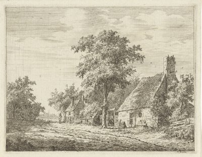 Two Houses Along a Road by Adrianus Serné