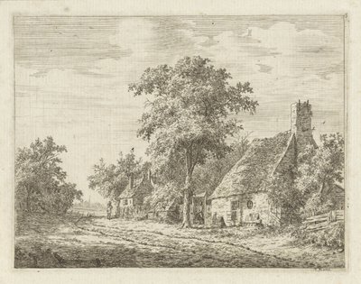 Two Houses Along a Road by Adrianus Serné