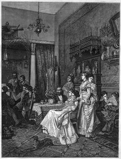 Amateur concert in an artist