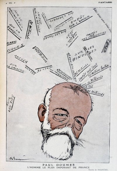 Cartoon by Paul Doumer - Illustration by Adrien Barrere in 