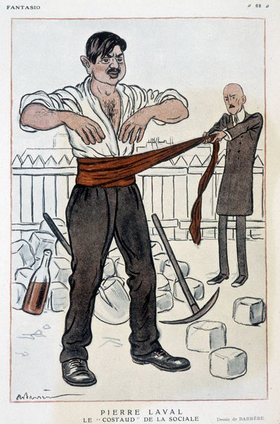 Cartoon by Pierre Laval, the Strong Social - Illustration by Adrien Barrere in 