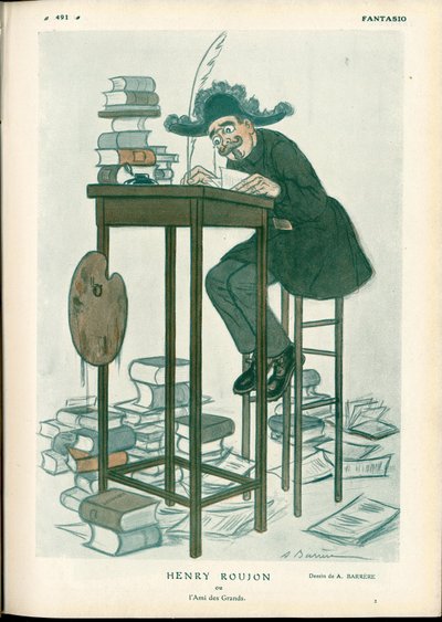 Fantasio, ca. 1912 - Illustration of A Barrere: Fine Arts, Reading Write - Roujon Henry by Adrien Barrere