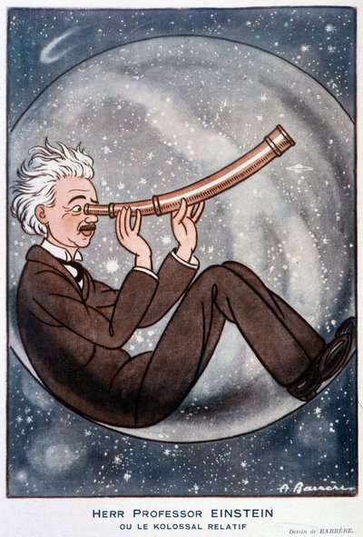Herr Professor Einstein or the Relative Kolossal - Illustration by Adrien Barrere in 