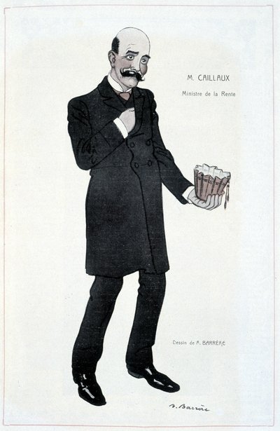 Joseph Caillaux, minister of rent - Illustration by Adrien Barrere in 