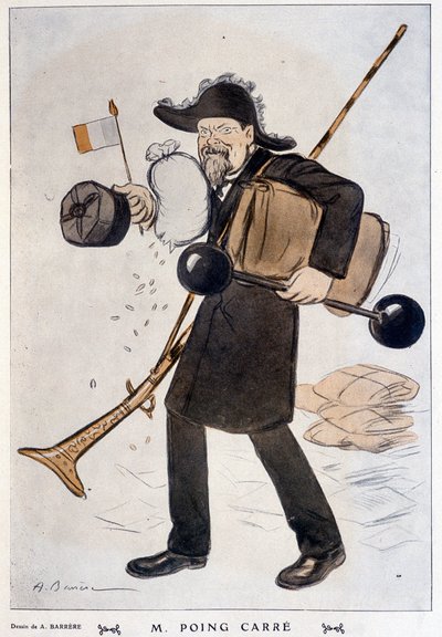M. Faring Carré (cartoon on Raymond Poincaré) - by Barrère, in Fantasio of 01/02/1912 by Adrien Barrere