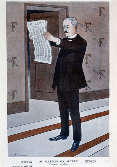 Portrait of Gaston Calmette, Director of Figaro by Adrien Barrere
