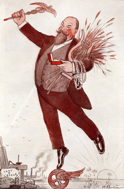 Portrait of the Poet and Politician Maurice Couyba (Maurice Boukay) - Drawing by Adrien Barrere by Adrien Barrere