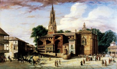 View of the city of Manzanares in Spain by Adrien Dauzats