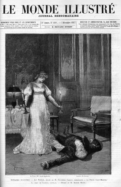 The Death of Scarpia, Illustration of Act 4 of 
