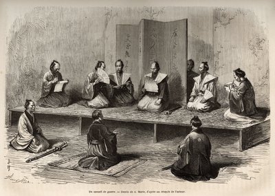 A War Council in Edo (Present-day Tokyo) by Adrien Emmanuel Marie