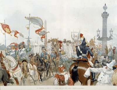 Carnival in Paris: beef gras - watercolour by Adrien Marie by Adrien Emmanuel Marie
