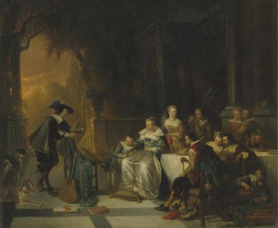 John Dryden Reading one of His Poems Before the Court by Adrien Ferdinand de Braekeleer