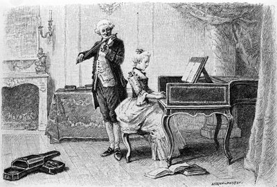 Engraving by Adrien Moreau (1843-1906) illustrating “Candide” by Francois Marie Arouet dit Voltaire (1694-1778). by Adrien Moreau