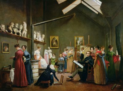 The Studio Interior of Abel de Pujol by Adrienne Marie Louise Grandpierre Deverzy