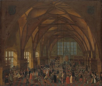 The Interior of the Vladislav Hall, Prague by Aegidius Sadeler (II) (copy after)