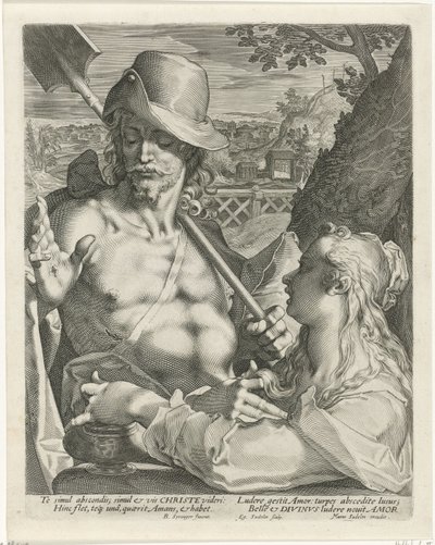 Christ Appears as a Gardener to Mary Magdalene (Noli me tangere) by Egidius  Sadeler (II)