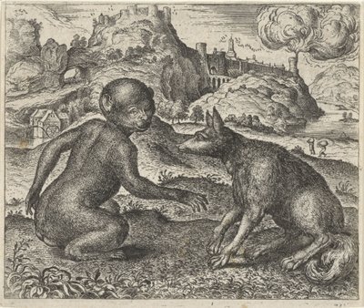 Fable of the Monkey and the Fox by Egidius  Sadeler (II)