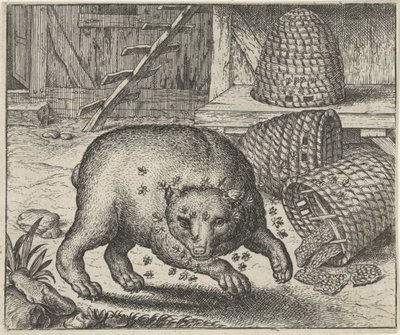 Fable of the Bear and the Bees by Egidius  Sadeler (II)