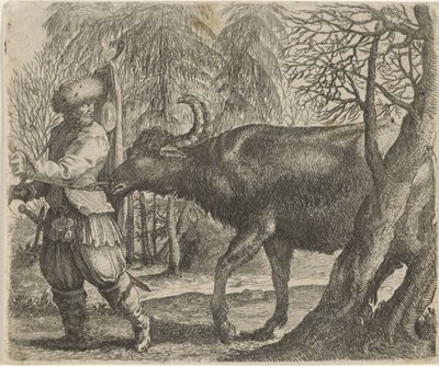 Fable of the Buffalo and the Farmer by Egidius  Sadeler (II)