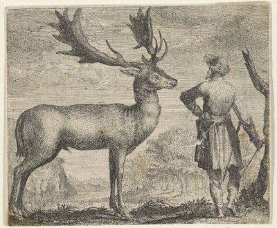 Fable of the Elk and the Man by Egidius  Sadeler (II)