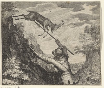 Fable of the Chamois and the Hunter by Egidius  Sadeler (II)