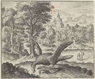 Fable of the Vulture and the Nightingale by Egidius  Sadeler (II)