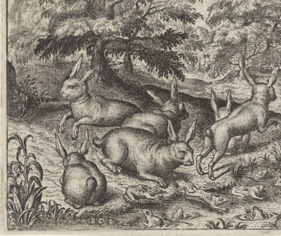 Fable of the Hares and the Frogs by Egidius  Sadeler (II)
