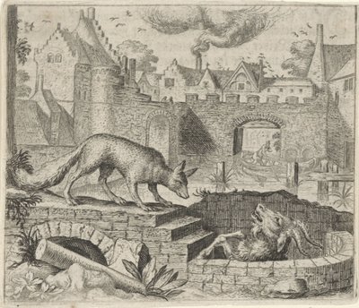 Fable of the Fox and the Goat by Egidius  Sadeler (II)
