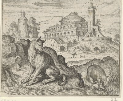 Fable of the Wolf and the Lamb by Egidius  Sadeler (II)