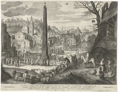 January and February by Egidius  Sadeler (II)