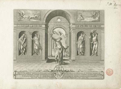 Janus and the Four Seasons (series title: The Twelve Months) by Egidius  Sadeler (II)