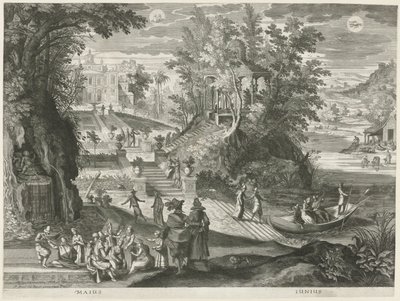 May and June from The Twelve Months in Six Italian Landscapes (series title) by Egidius  Sadeler (II)
