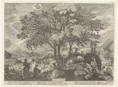 November (The Twelve Months) by Egidius  Sadeler (II)