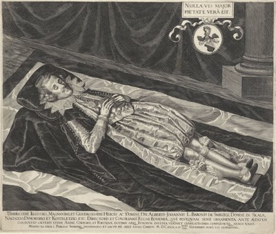 Portrait of Albert-Johannes, Baron of Smirzicz on His Deathbed by Egidius  Sadeler (II)