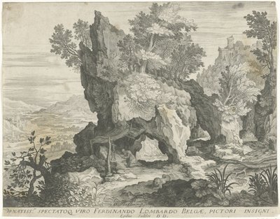 Rocky Landscape with Saint Jerome by Egidius  Sadeler (II)