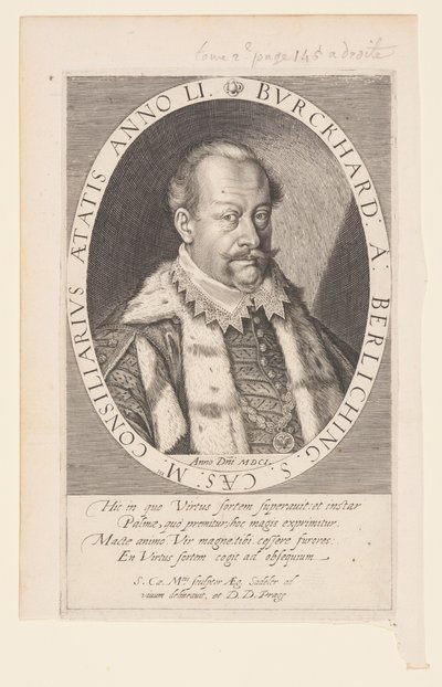 Burkhard von Berlichingen, Councilor to Rudolph II by Aegidius Sadeler II