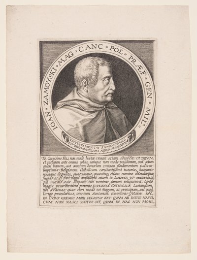 Jan Zamoyski, Polish Nobleman, Great Crown Chancellor by Aegidius Sadeler II